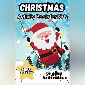 Christmas activity book for kids ages 6 to 12 fun, creative, colouring, math NWT
